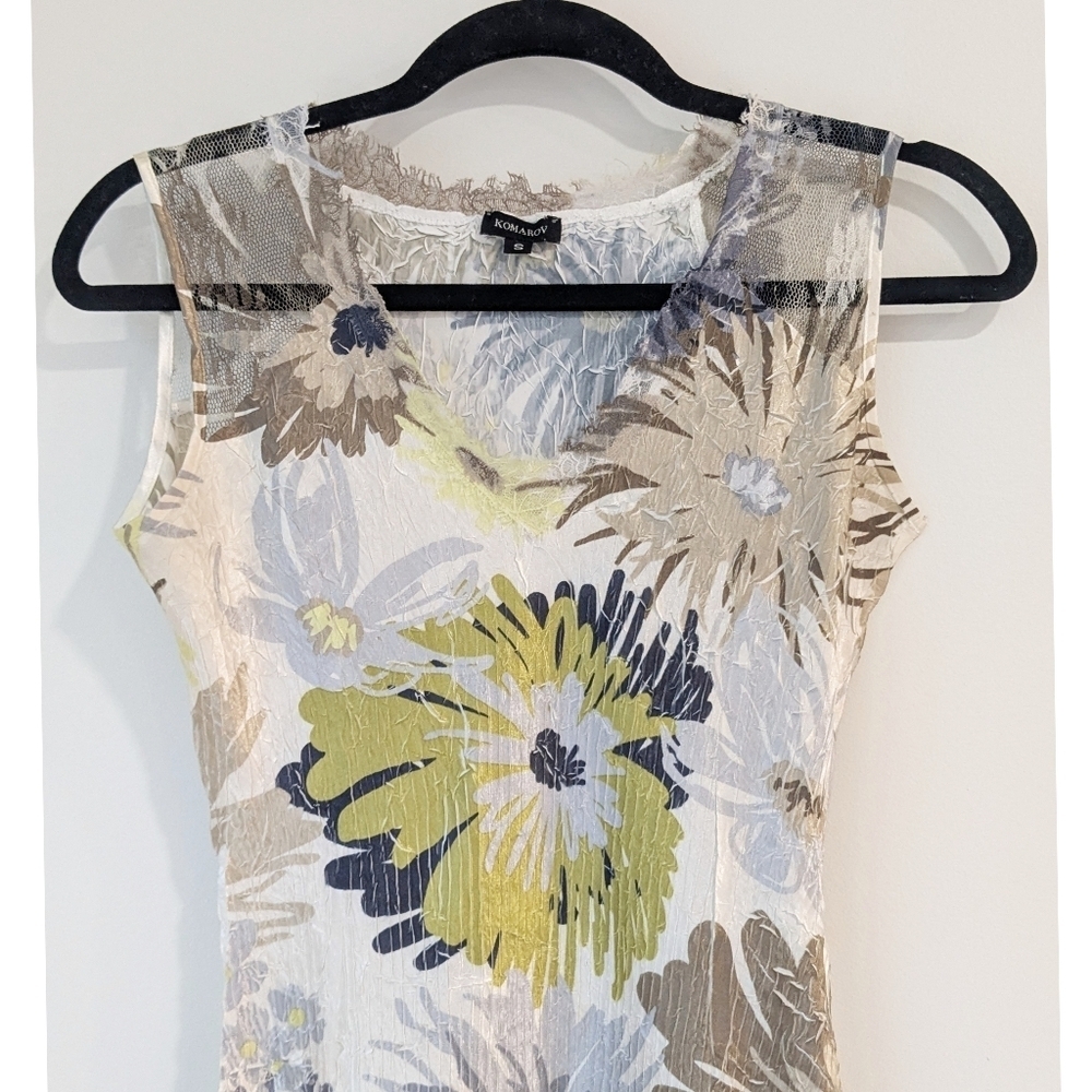NEW Komarov Lace Trim Charmeuse Maxi Dress - Picture 3 of 8